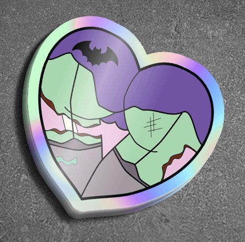 Graveyard Zombie Queen Booty Heart (NSFW) - ABAI Vinyl Sticker