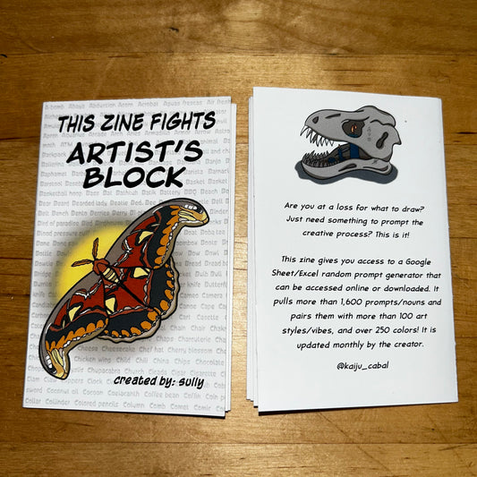 This ZINE Fights Artist’s Block - Random Drawing Prompt Generator Zine