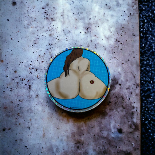 Kiss My Ass! Glitter Booty - ABAI Vinyl Sticker