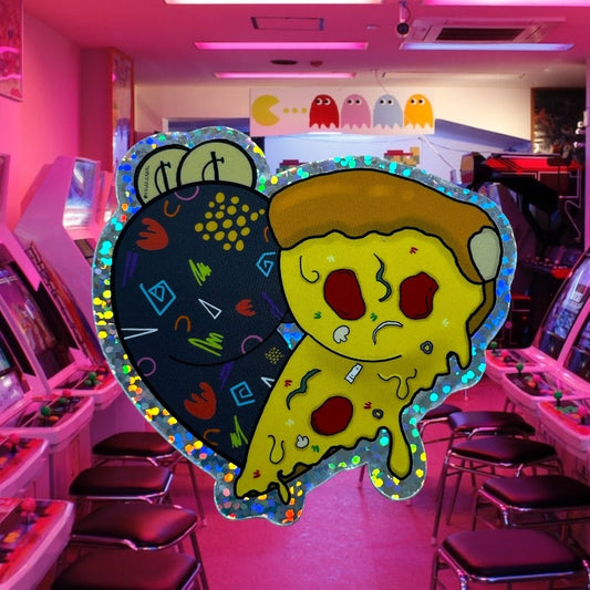 Arcade Pizza Party Booty Heart - ABAI Vinyl Sticker