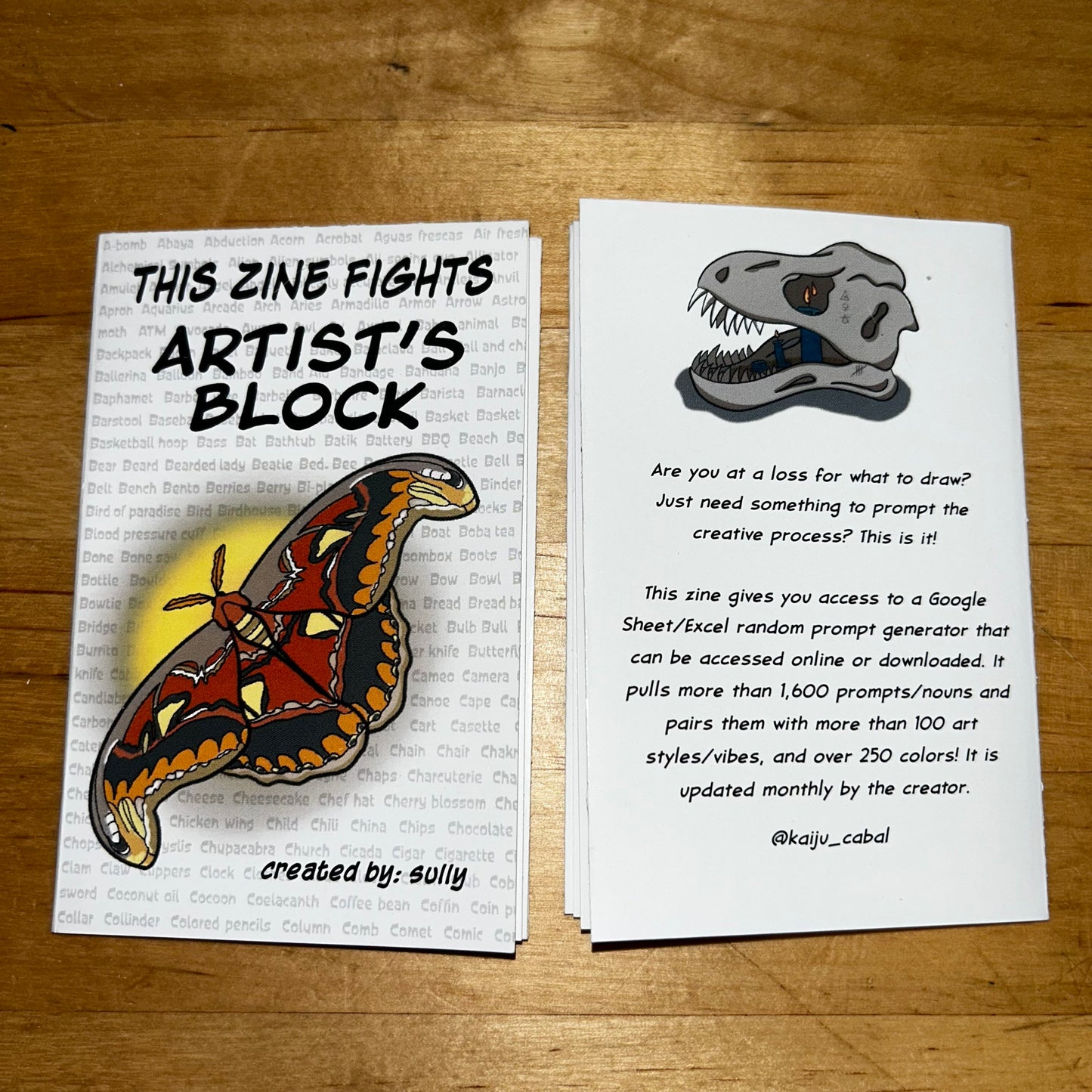 This ZINE Fights Artist’s Block - Random Drawing Prompt Generator Zine
