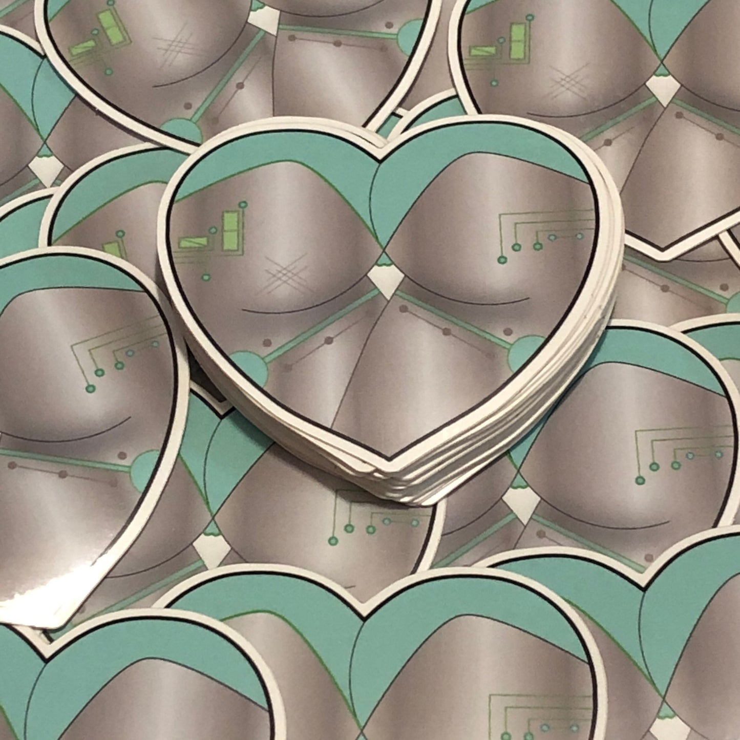 Android Booty Heart - ABAI Vinyl Sticker