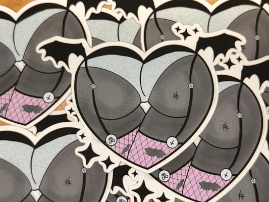 Welcome to Your Doom! Booty Heart - ABAI Vinyl Sticker
