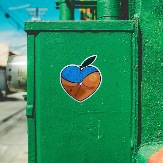 Just Peachy Booty Heart - ABAI Vinyl Sticker