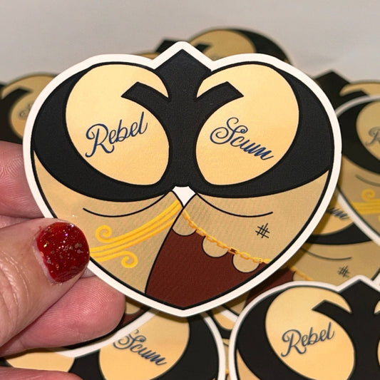 Rebel Scum (Star Wars) Booty Heart - ABAI Vinyl Sticker