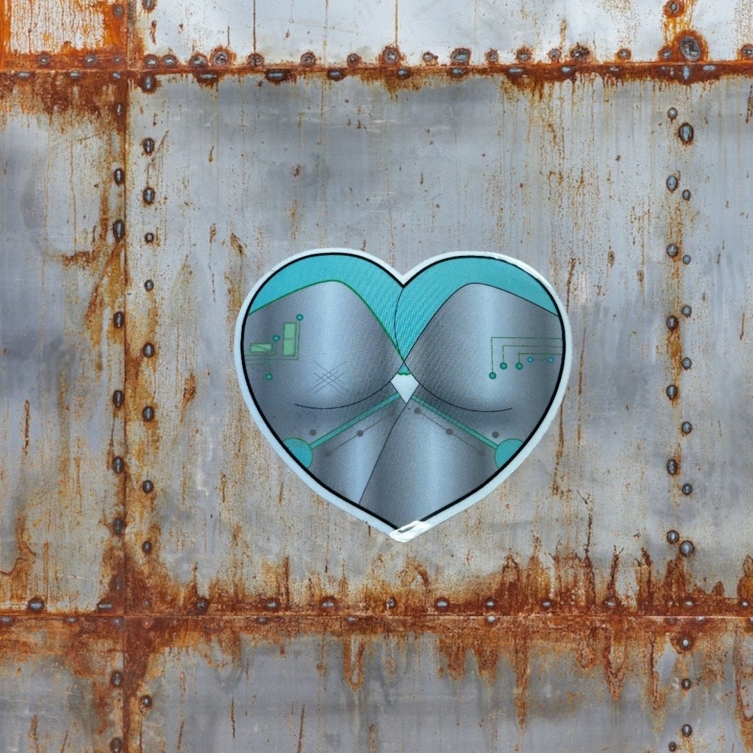 Android Booty Heart - ABAI Vinyl Sticker