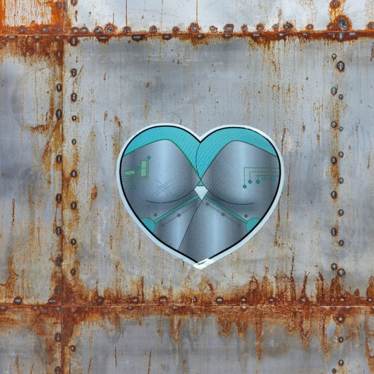 Android Booty Heart - ABAI Vinyl Sticker