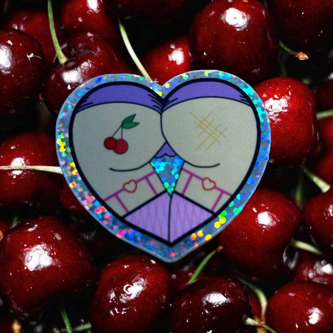 Cha-Cha-Cha-Cherry Bomb! Booty Heart - ABAI Vinyl Sticker
