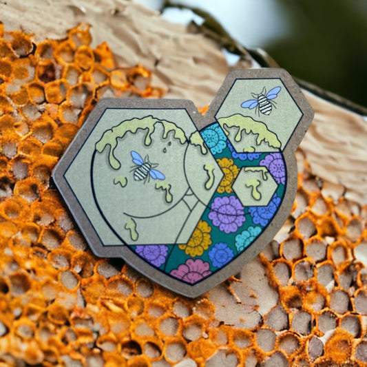 Honey Bun Booty Heart - ABAI Vinyl Sticker