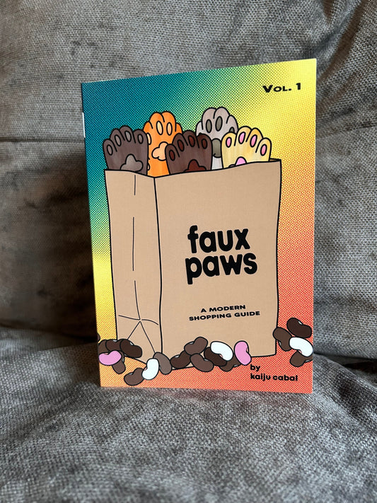 FAUX PAWS: a modern shopping guide, food ads based on cats I know - Zine