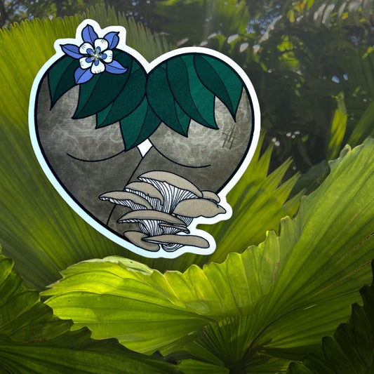 Oyster Forager Booty Heart - ABAI Vinyl Sticker