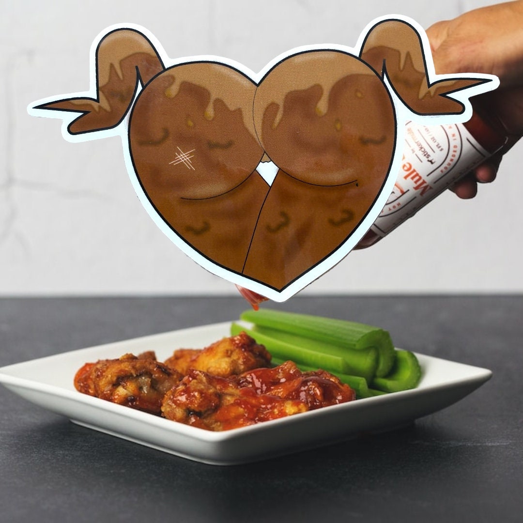 Hot Wings Booty Heart - ABAI Vinyl Sticker