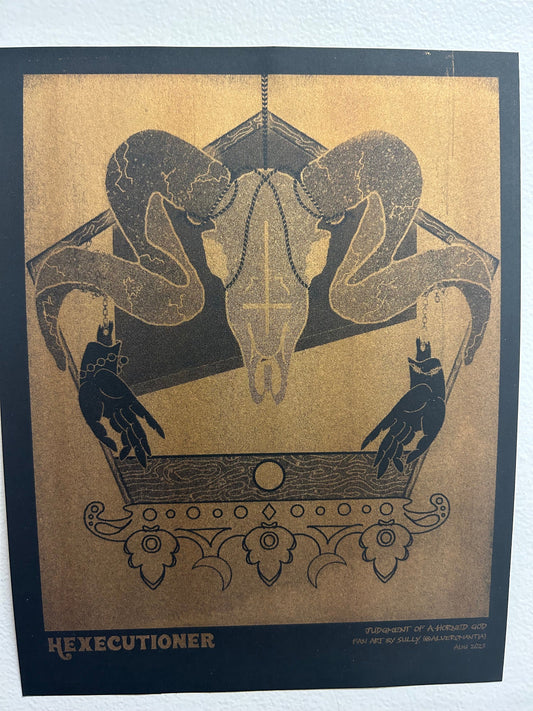 Judgment of a Horned God - Alveromantia Issue 1 Metallic Riso Poster