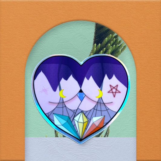 Crystal Witch Booty Heart - ABAI Vinyl Sticker