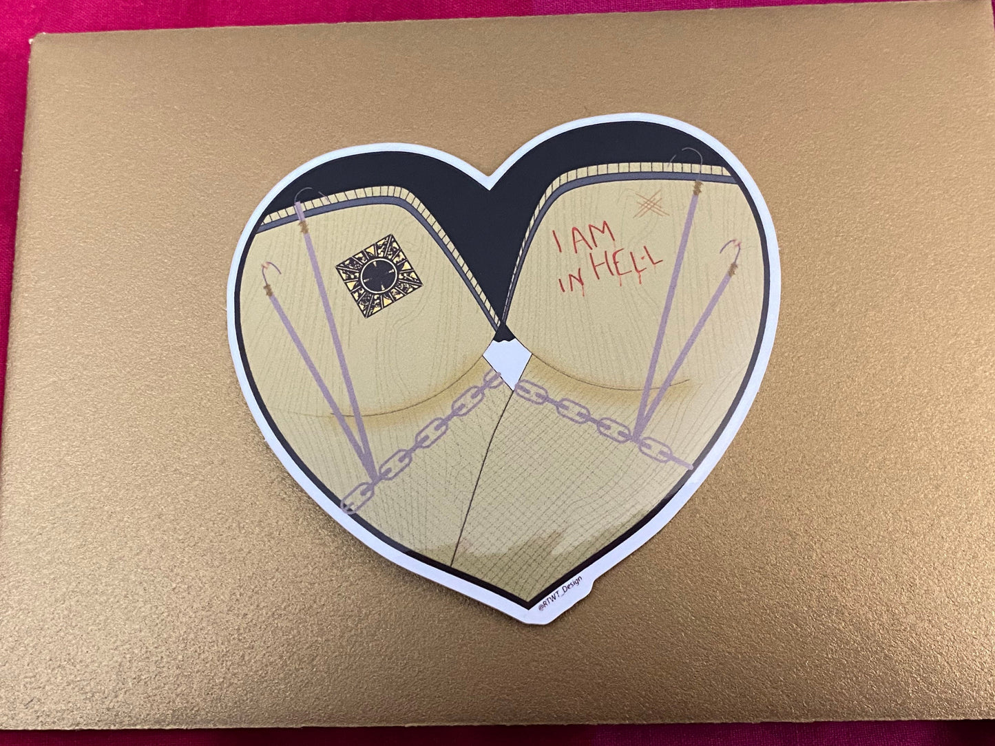 Hellraiser Butt Heart Vinyl Sticker